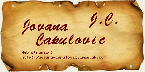 Jovana Capulović vizit kartica